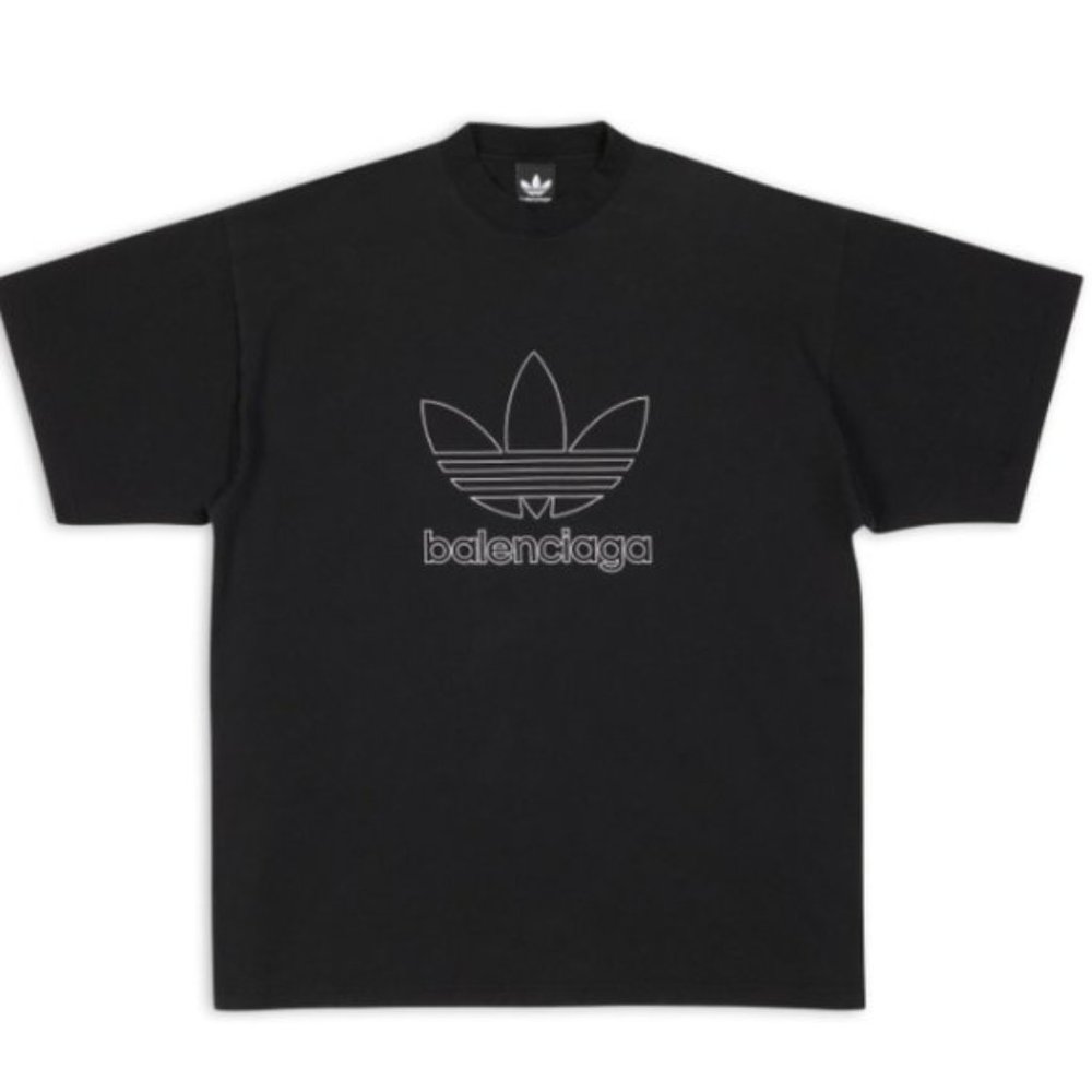 Balenciaga x Adidas Black Logo Tee